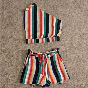 Stripped Two Piece Matching Set